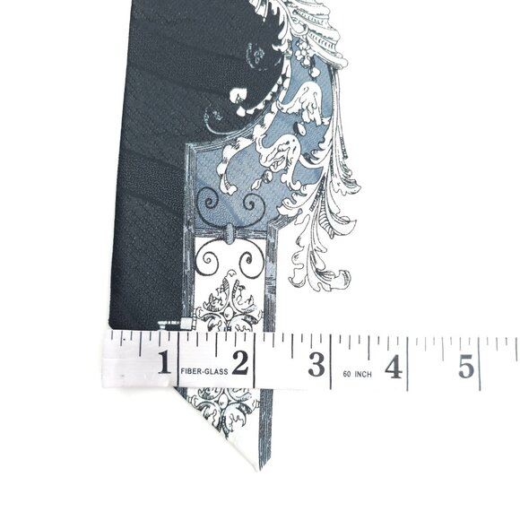 Christian Armand Men Necktie Polyester Black White Gray Size 59x3.5 - NWOT - Picture 5 of 6